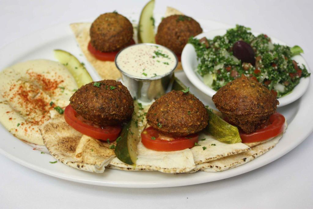 Order Falafel Plate food online from Cafe Athena store, San Diego on bringmethat.com