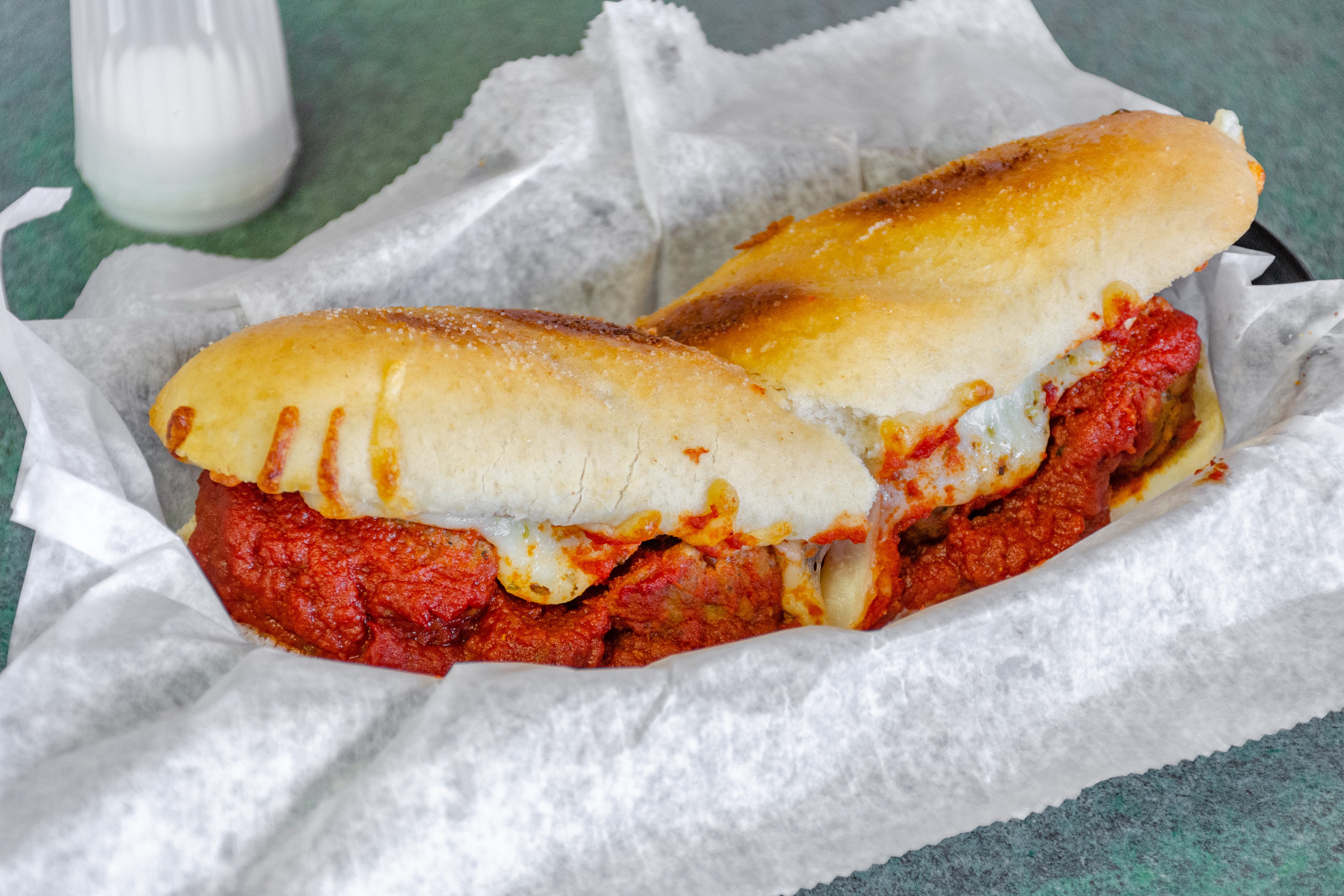 Order Meatball Sub - Sub food online from Saucy Sisters Pizzeria store, Leesburg on bringmethat.com