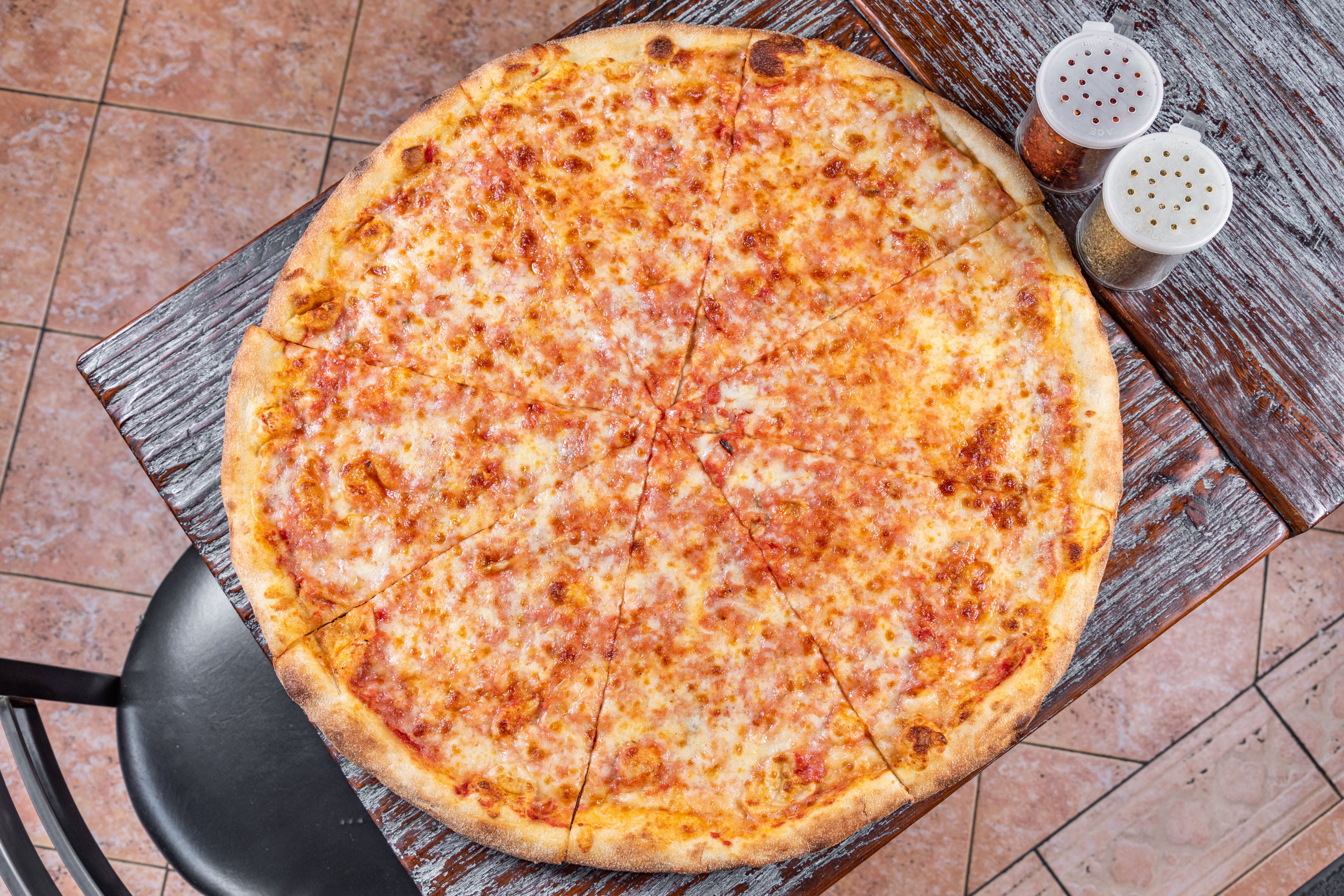 Order Cheese Pizza - Small 12'' food online from Pizza republic store, Hoboken on bringmethat.com