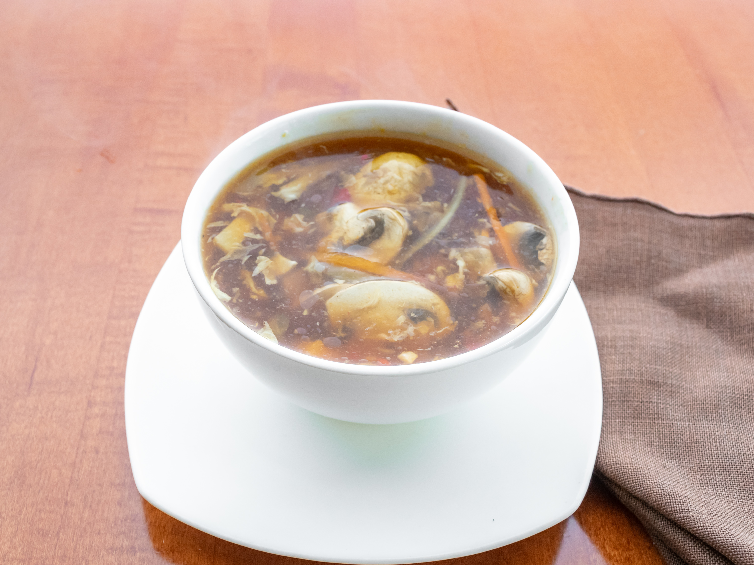 Order 14. Hot and Sour Soup food online from Red Bowl store, Grand Rapids on bringmethat.com