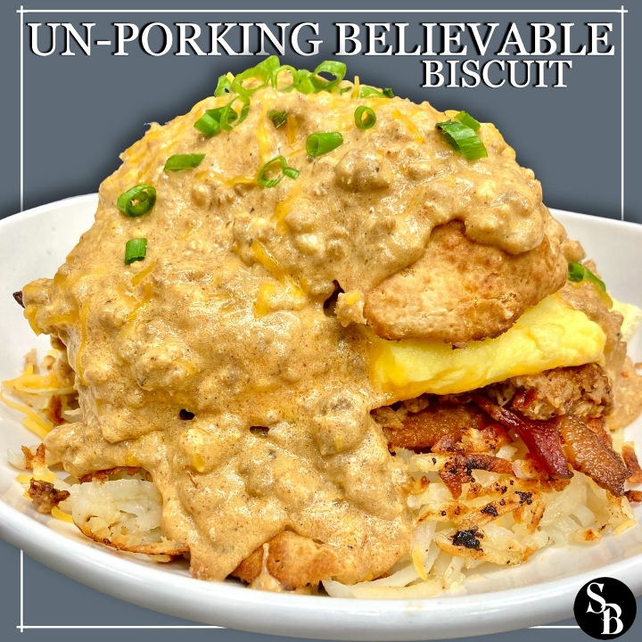 Order "Un-Porking Believable" Biscuit food online from Southern Belle store, Carpentersville on bringmethat.com