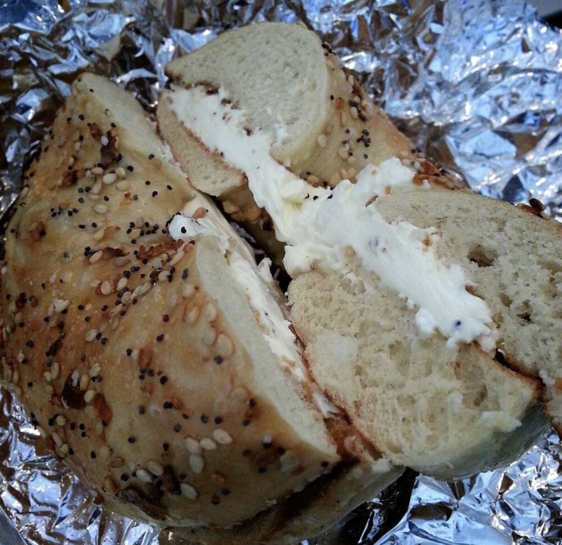 Order Bagel with Cream Cheese food online from Six Corners Café store, North Bergen on bringmethat.com