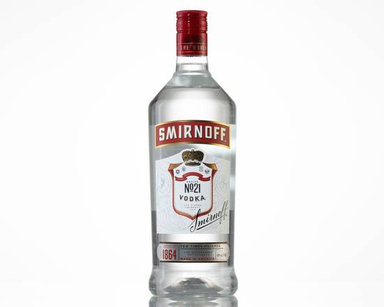 Order Smirnoff, 1.75L vodka (40.0% ABV) food online from Jamestic Liquor store, Dallas on bringmethat.com
