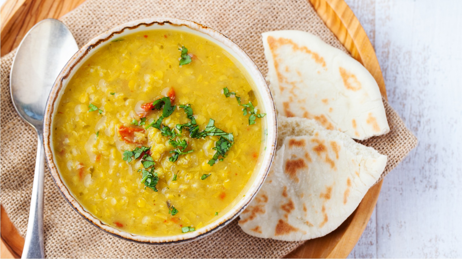 Order Lentil Soup with Pita Bread food online from Fiona's Breakfast Burrito store, San Francisco on bringmethat.com