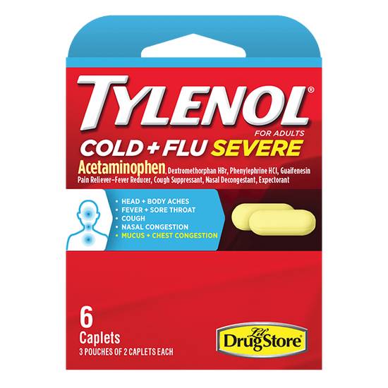 Order Tylenol Cold & Flu 6ct food online from Casey's General Store store, Omaha on bringmethat.com