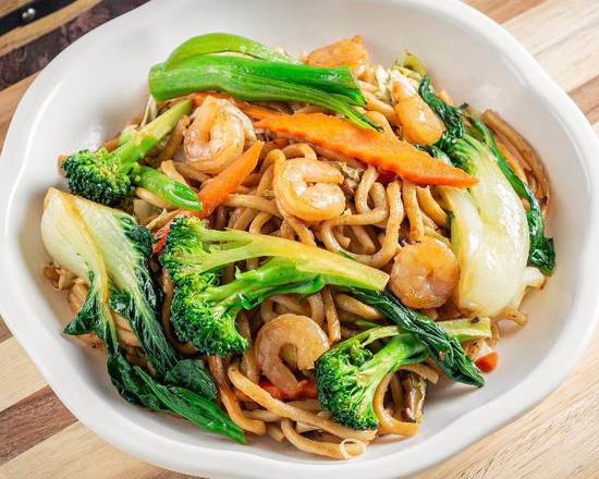 Order Shrimp Veggie Chow Thick Noodle food online from Shooting Star Cafe store, Oakland on bringmethat.com