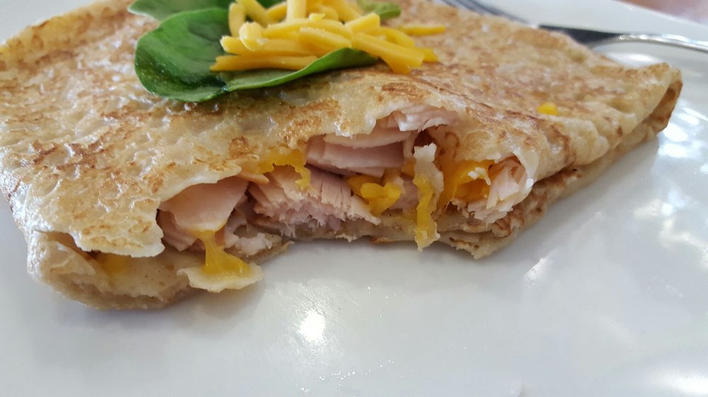 Order Turkey and Cheese Crepe food online from Coco Crepes Waffles & Coffee store, Spring on bringmethat.com