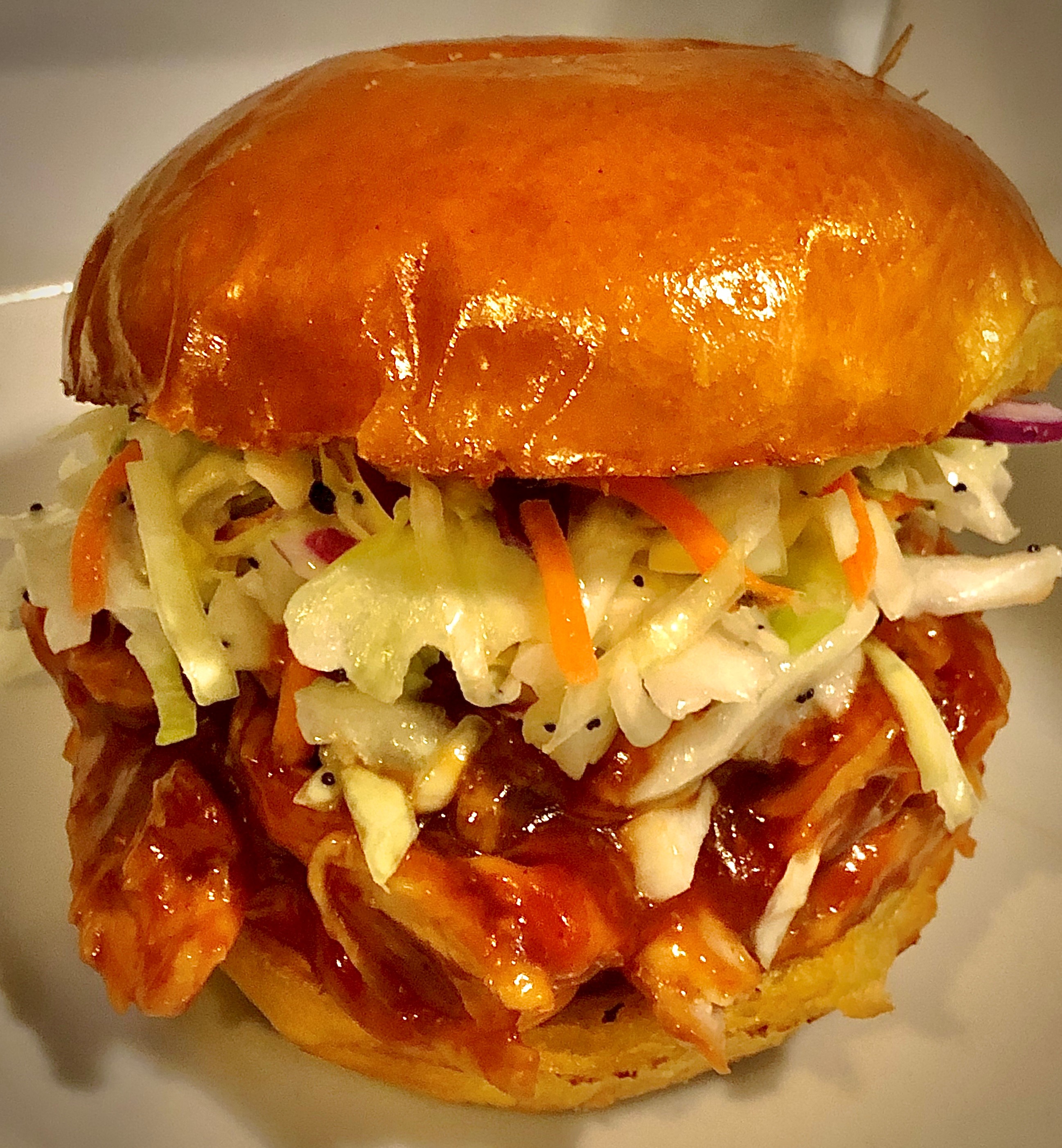Order Pulled Pork Sandwich food online from Big Bubba's Bad BBQ store, Paso Robles on bringmethat.com