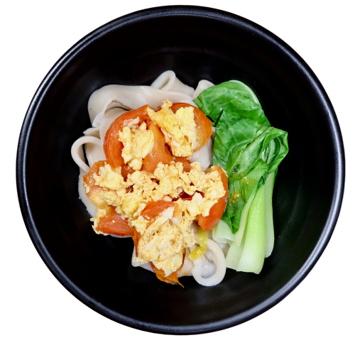 Order N8. Noodle with Tomato Fried Egg Sauce番茄鸡蛋面 food online from Xian Rougamo #3 store, Belmont on bringmethat.com