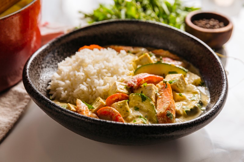 Order Curry Tofu & Vegetable Braise food online from Urban Plates store, La Jolla on bringmethat.com