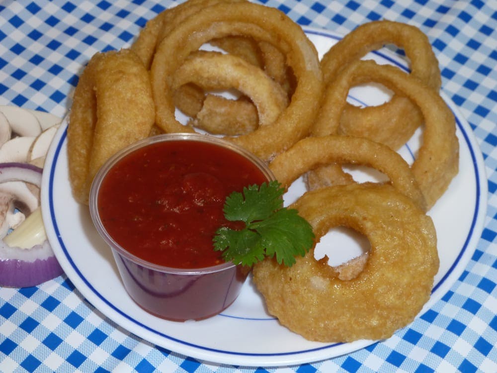 Order Onion Rings - Appetizer food online from 5 Star Pizza And Wings store, Fontana on bringmethat.com