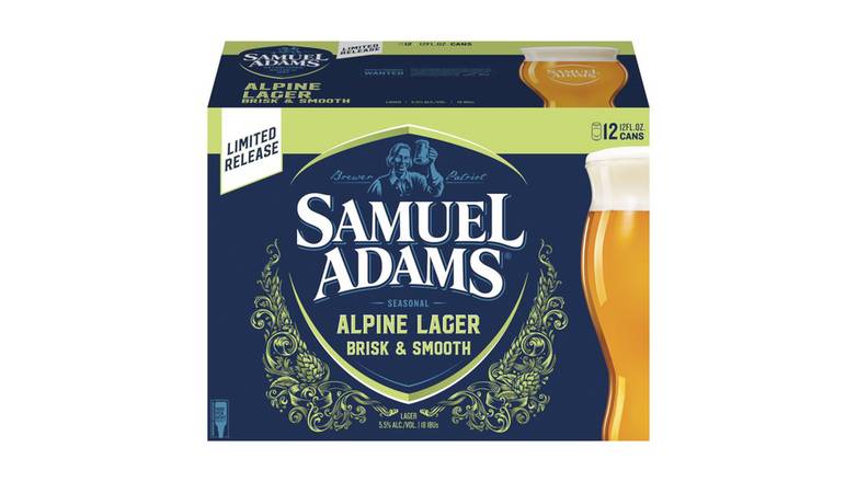 Order Samuel Adams Alpine Lager Seasonal Beer 12 Pack food online from Waldi Discount Liquor store, Ansonia on bringmethat.com