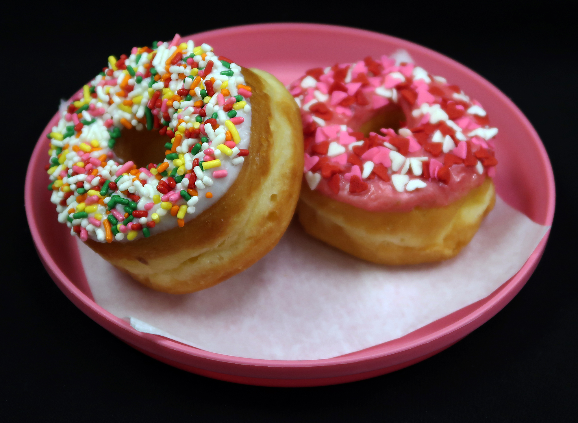 Order Sprinkled White Icing Donut food online from Bedford Hello Donuts store, Bedford on bringmethat.com