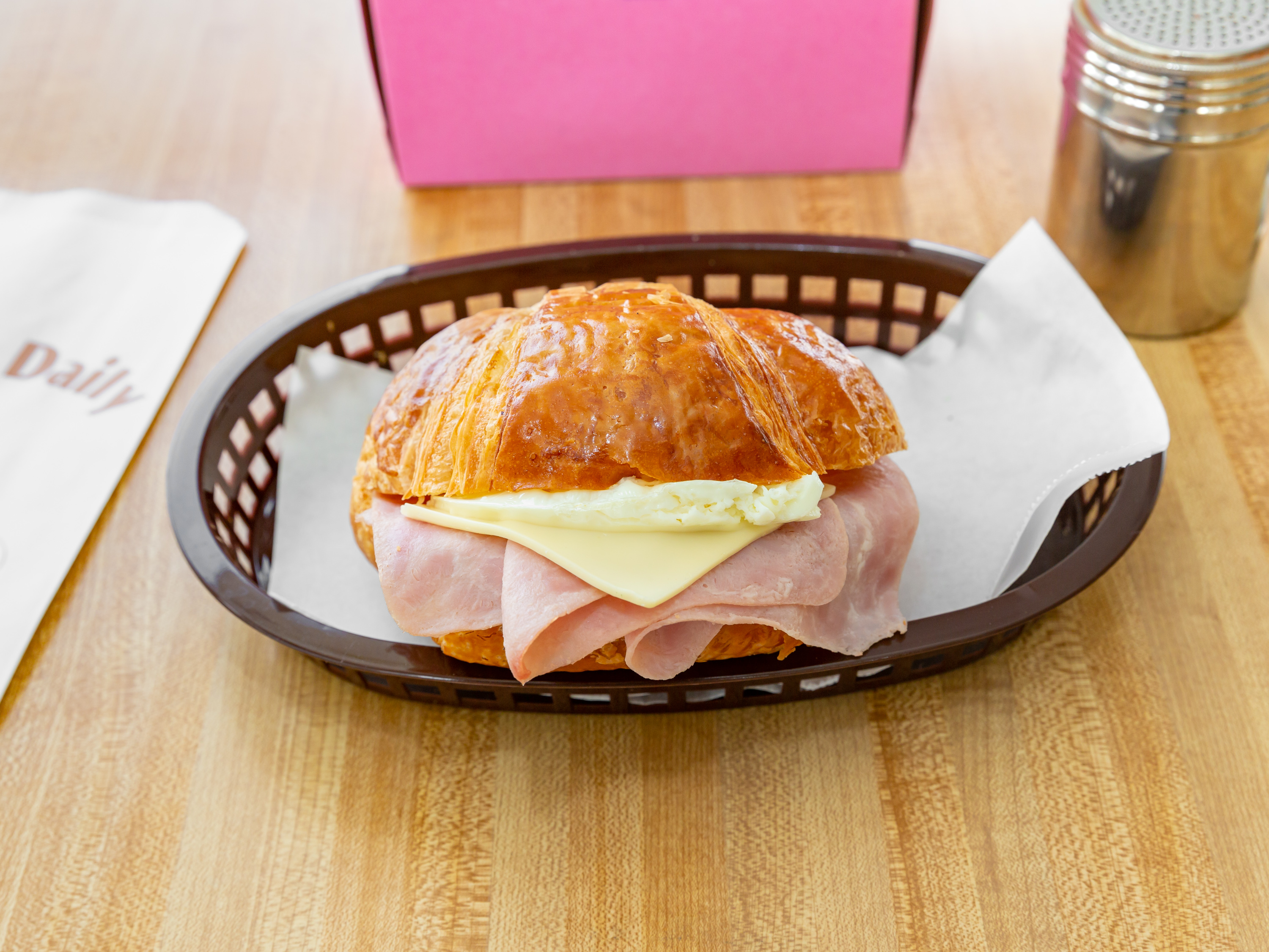 Order Ham, Bacon, Egg and Cheese Croissant food online from Best Donuts store, Los Angeles on bringmethat.com