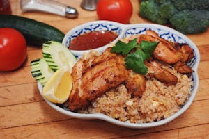 Order BBQ Chicken Fried Rice food online from Berkeley Thai House store, Berkeley on bringmethat.com