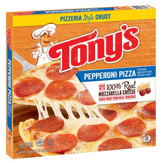 Order Tony's Frozen Pizzeria Style Crust Pepperoni Pizza 10in 18.56oz food online from Everyday Needs by Gopuff store, Omaha on bringmethat.com