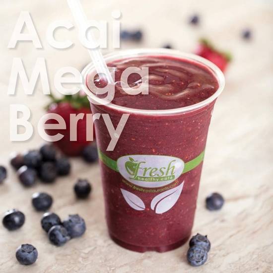 Order Acai Mega Berry - Small (16 oz) food online from Fresh Healthy Cafe store, San Marcos on bringmethat.com