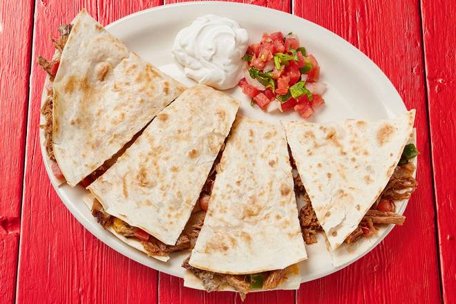 Order Shredded Brisket Quesadilla food online from Fuzzy's Taco Shop store, Mesquite on bringmethat.com