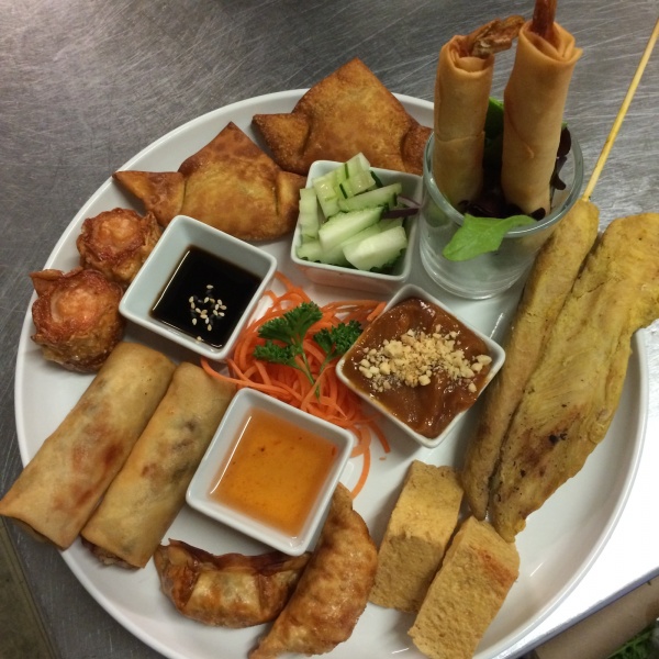 Order Thai T Sampler food online from Thai Tea Asian Fusion Cafe  store, Irving on bringmethat.com