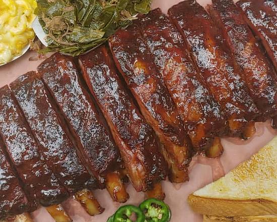Order Full Rack Ribs Plate food online from The Smoke Pit store, Monroe on bringmethat.com