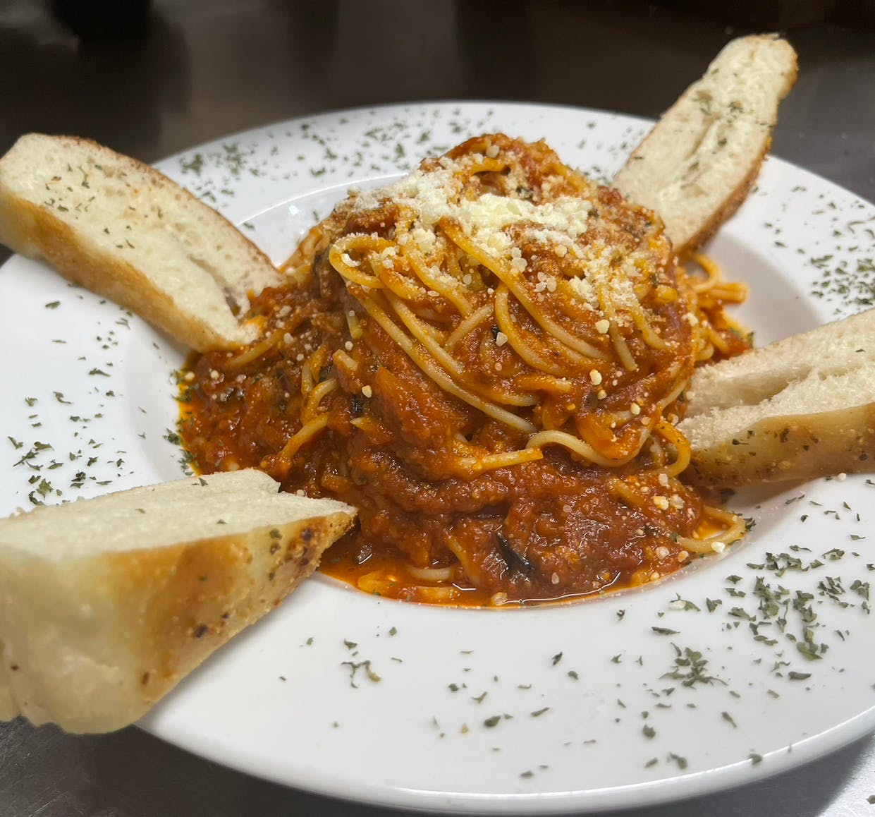 Order Pasta with Meat Sauce - Pasta food online from Vito Pizza And Grill store, Spring City on bringmethat.com