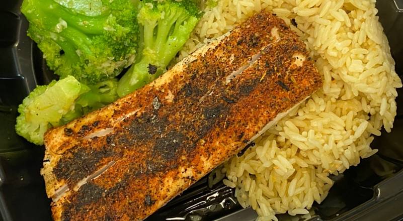 Order Grilled Salmon Dinner (GF) food online from Lakeview Restaurant store, Coventry on bringmethat.com