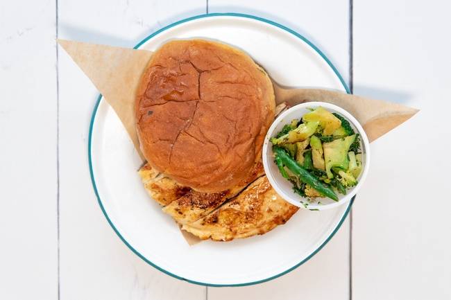 Order Kids Grilled Chicken Sandwich food online from Brown Bag Seafood Co store, Atlanta on bringmethat.com