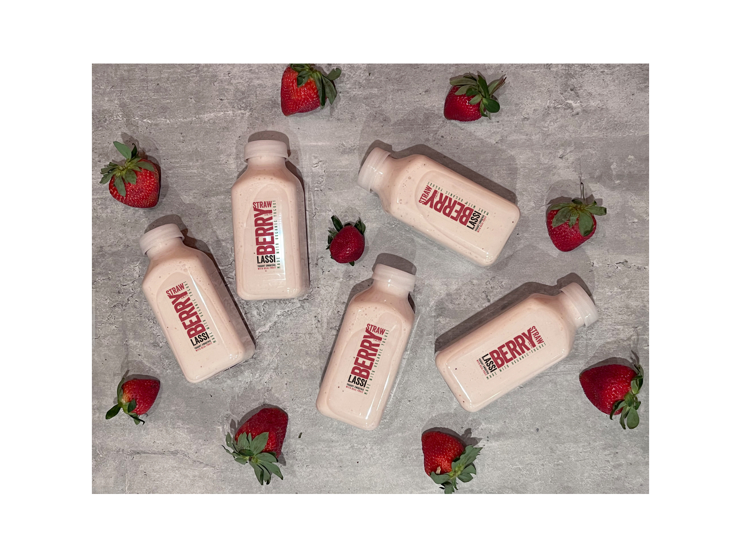 Order Strawberry Lassi food online from The Kati Roll Company  store, New York on bringmethat.com