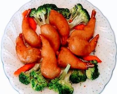 Order Fried Shrimp (6 pcs) food online from Wok Express store, Maryland Heights on bringmethat.com