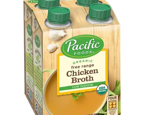 Order Pacific Foods Organic Chicken Broth Low Sodium  food online from Bel Clift Market store, SF on bringmethat.com