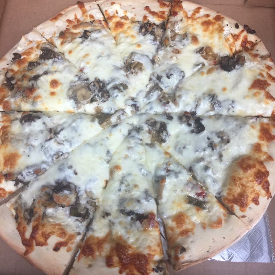 Order Cream Cheese Philly Cheese Steak Pizza food online from Dough Boyz Pizzas & Phillys store, Council Bluffs on bringmethat.com