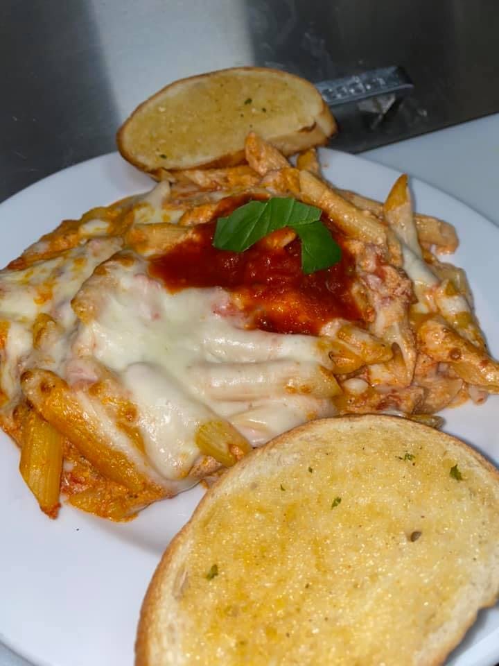 Order Baked Ziti - Oven Baked Specialties food online from Felicita Pizzeria & Mexican Restaurant store, Keyport on bringmethat.com