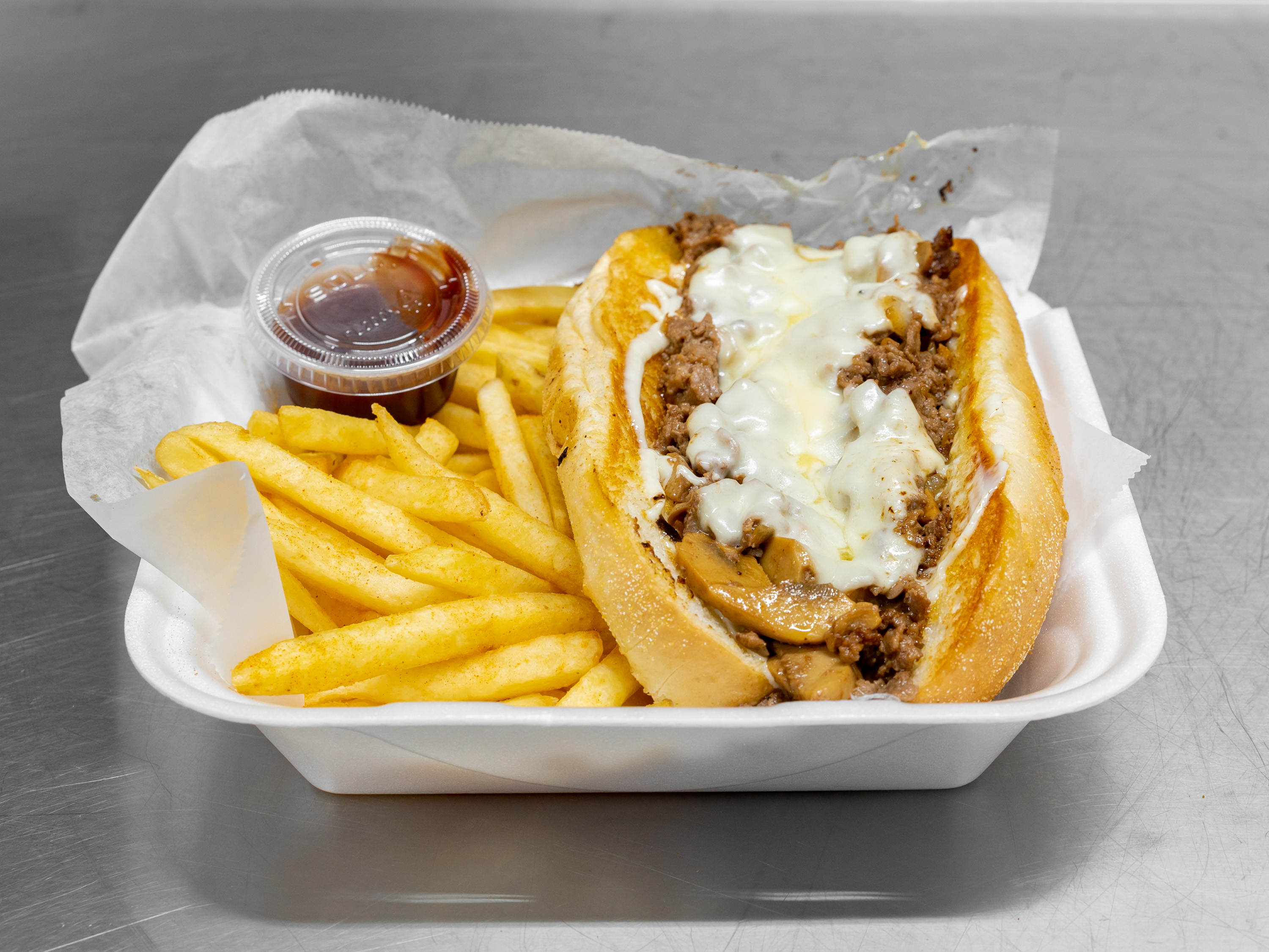 Order Steak Philly Sandwich food online from Chillie's Deli store, Cleveland on bringmethat.com