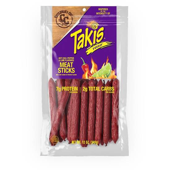 Order Cattleman's Cut Inspired by Takis Fuego Meat Sticks, 12 OZ food online from Cvs store, FARGO on bringmethat.com