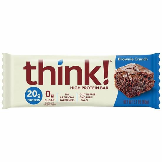 Order Think! High Protein Bar - Brownie Crunch food online from IV Deli Mart store, Goleta on bringmethat.com