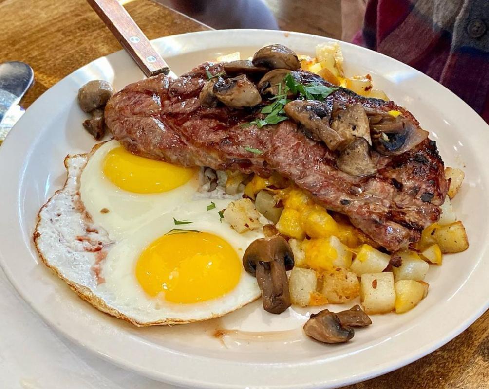 Order STEAK AND EGGS food online from Golden Apple Grill & Breakfast House store, Chicago on bringmethat.com