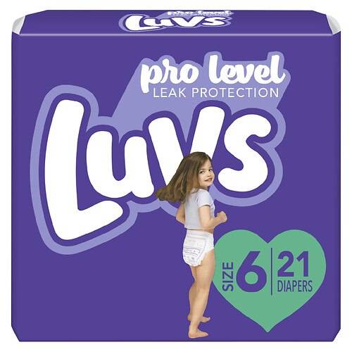 Order Luvs Pro Level Leak Protection Diapers Size 6 - 21.0 ea food online from Walgreens store, CLEARWATER BEACH on bringmethat.com