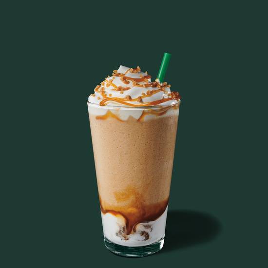 Order Caramel Ribbon Crunch Frappuccino® Blended Beverage food online from Starbucks store, Hammond on bringmethat.com