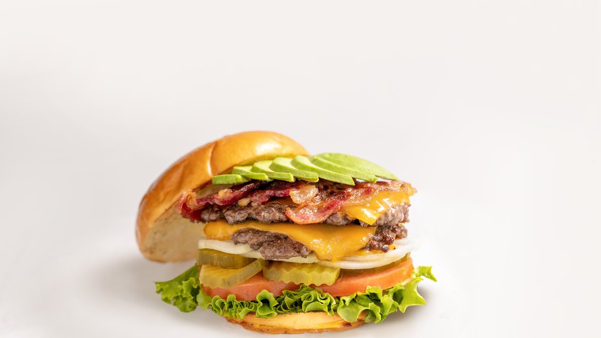Order Deluxe Double food online from Yoyo Burgers & Chicken store, Anaheim on bringmethat.com