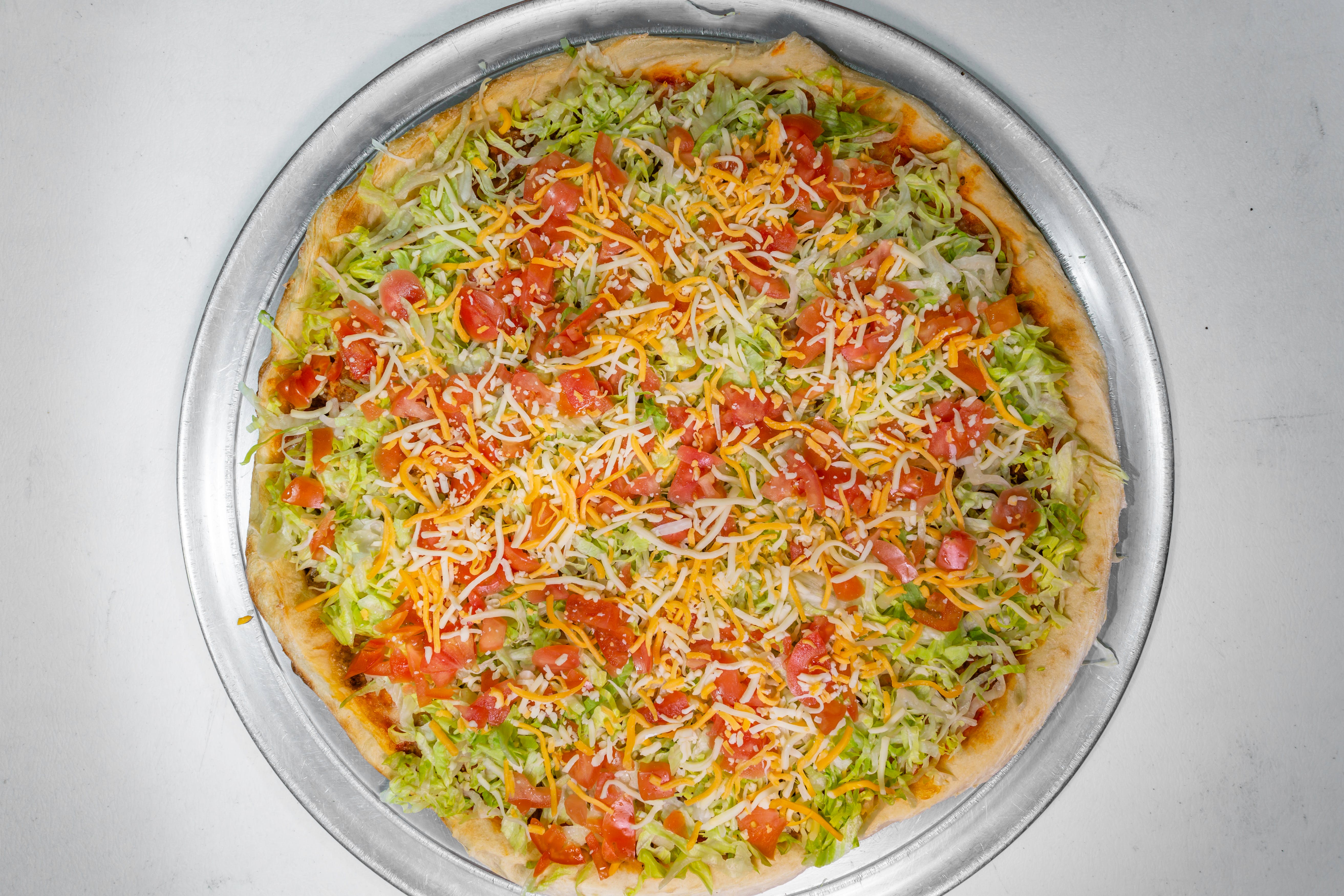 Order Taco Pizza - Large food online from Pizza Como store, Lehighton on bringmethat.com