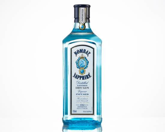 Order Bombay Sapphire, 750mL gin (47.0% ABV) food online from Express Liquors store, Peoria on bringmethat.com