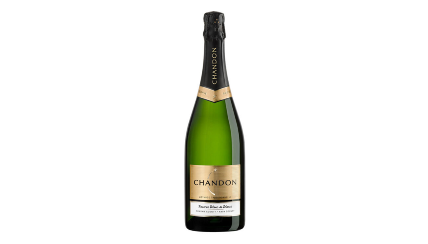 Order Chandon By The Bay Reserve Blanc De Blancs 750ml Bottle food online from Liquor Palace store, Burbank on bringmethat.com