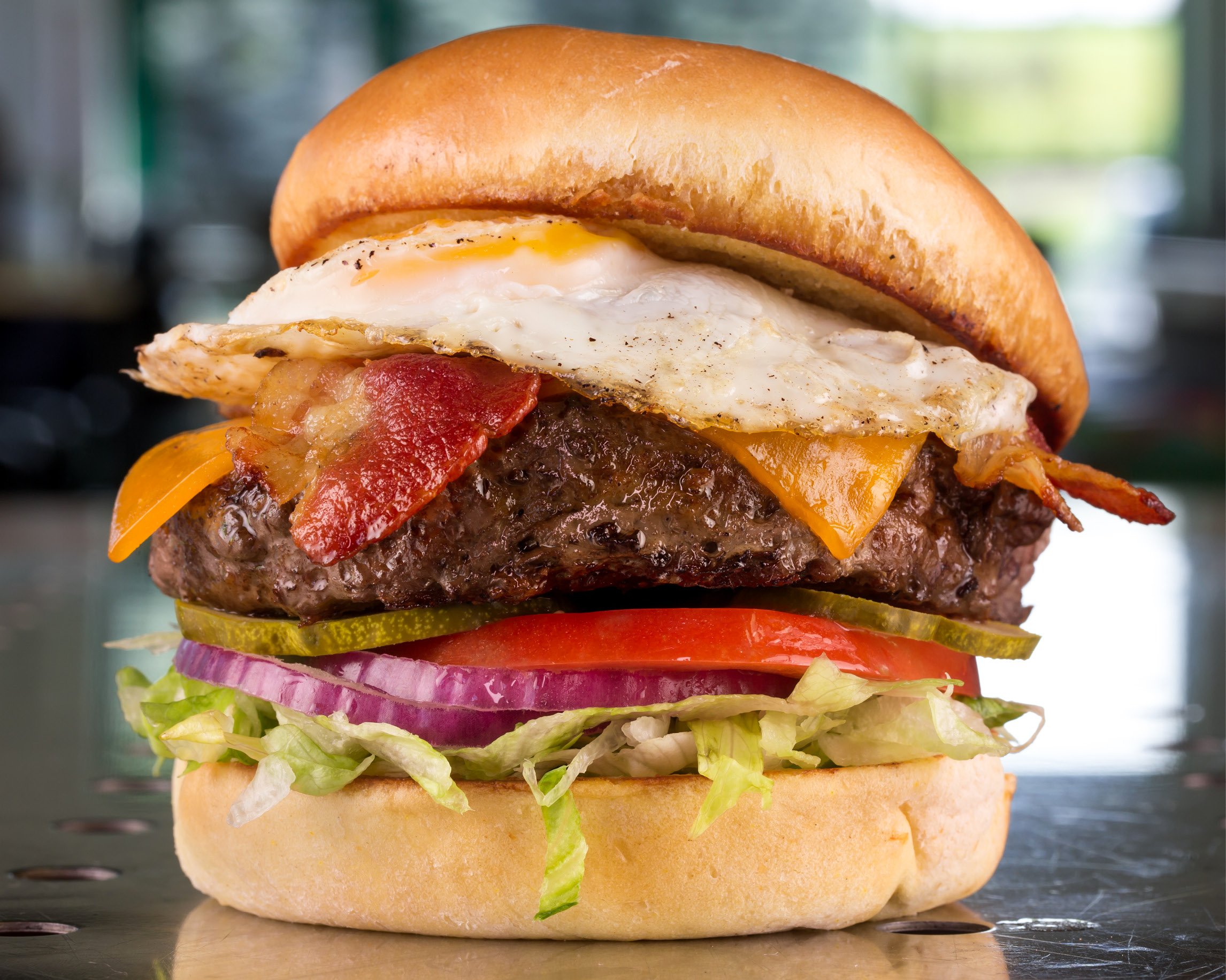 Order Hangover Burger food online from Quaker Steak & Lube store, Sharon on bringmethat.com