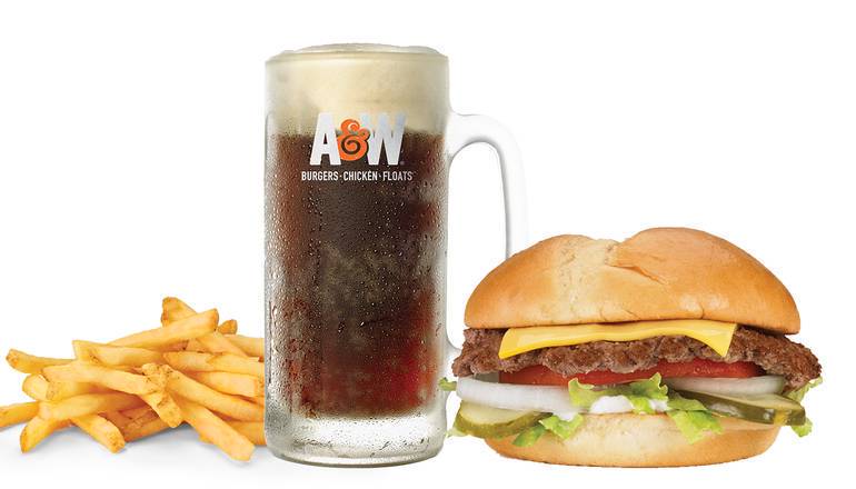 Order Cheeseburger Combo  (SFry and Mdk) food online from A&W Restaurant store, Colorado Springs on bringmethat.com