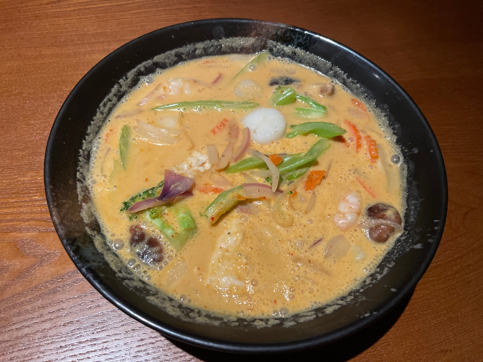 Order Seafood Red Curry /W RICE food online from Wasabi store, Ames on bringmethat.com