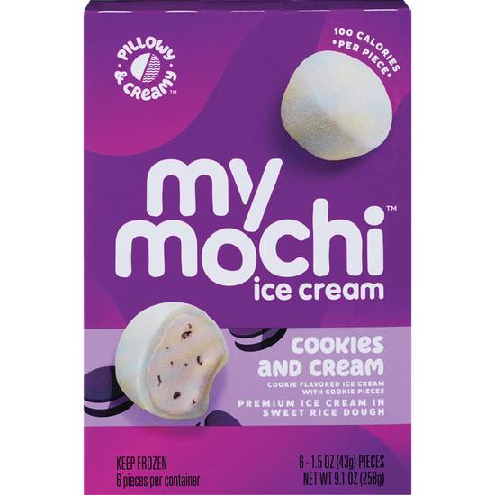 Order My Mochi Ice Cream In Sweet Rice Dough Cookies&Cream 6-1.5oz food online from Cvs store, SARATOGA on bringmethat.com