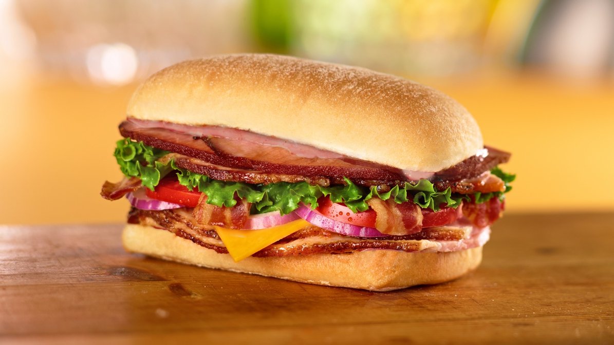 Order BBQ Smoked Stacker Sandwich food online from Honey Baked Ham store, Hartsdale on bringmethat.com