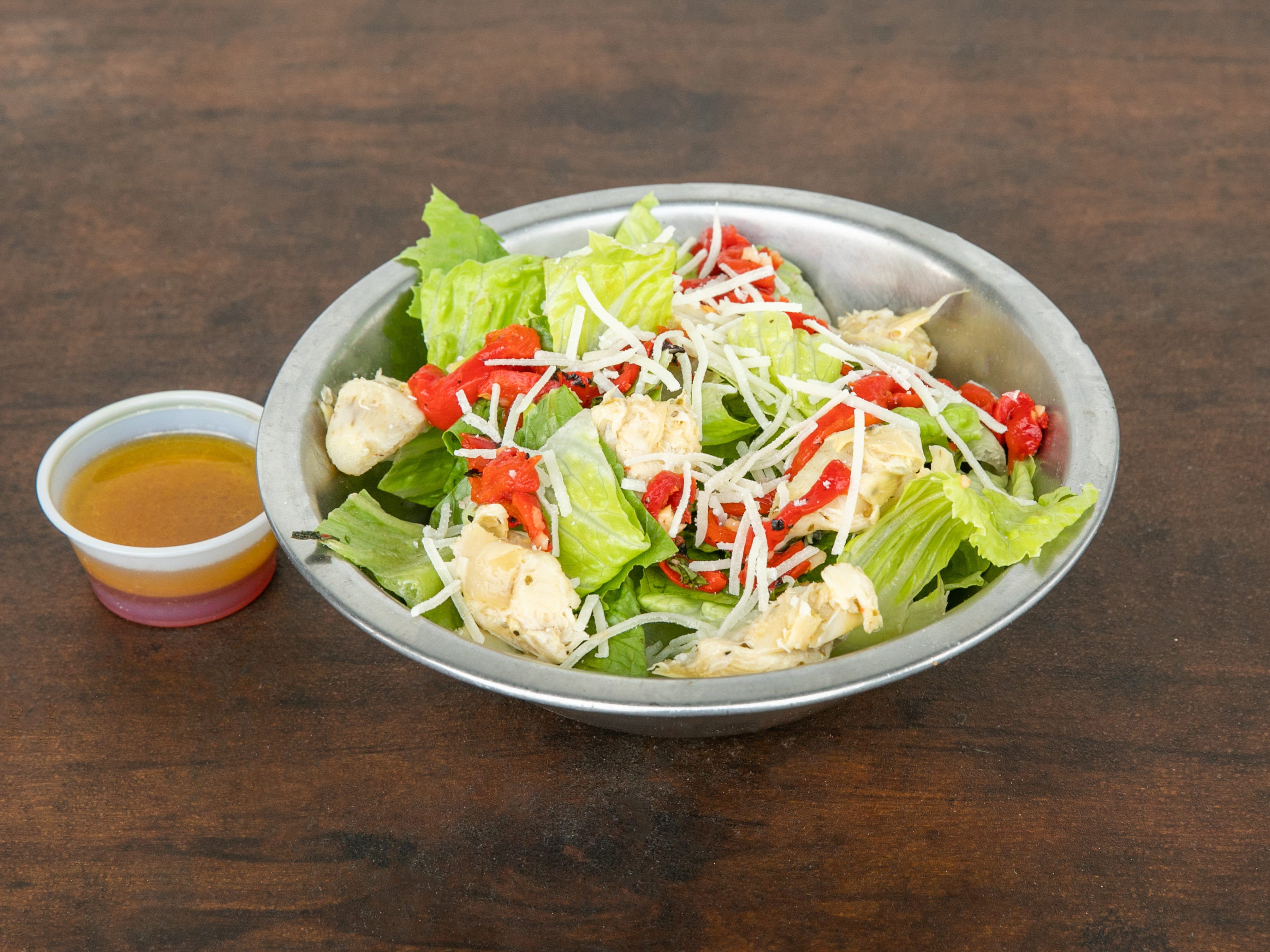 Order Artichoke Roasted Red Pepper Salad food online from Flippin Pizza store, Encinitas on bringmethat.com