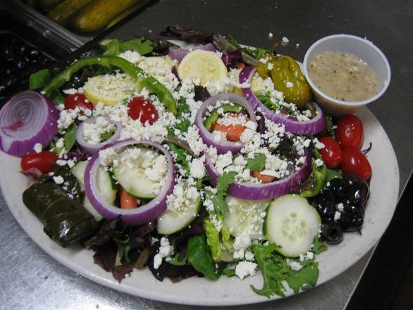 Order Cellar Greek Salad food online from Cellar Restaurant store, Blacksburg on bringmethat.com