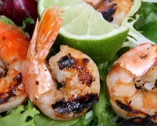 Order Grilled Shrimp Super Wrap food online from George's Greek Grill-Fig at 7th store, Los Angeles on bringmethat.com
